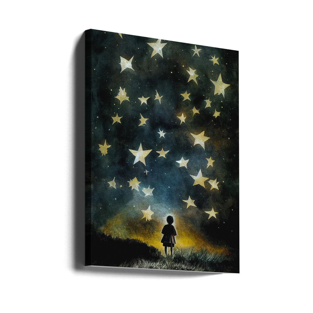 Look To The Stars by Treechild | Starry Night Dreams, Large Canvas Wall Art Print | Artsy Earth