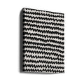 Simple Black ZigZag Pattern by Treechild | Abstract Monochrome Wave, Large Canvas Wall Art Print | Artsy Earth