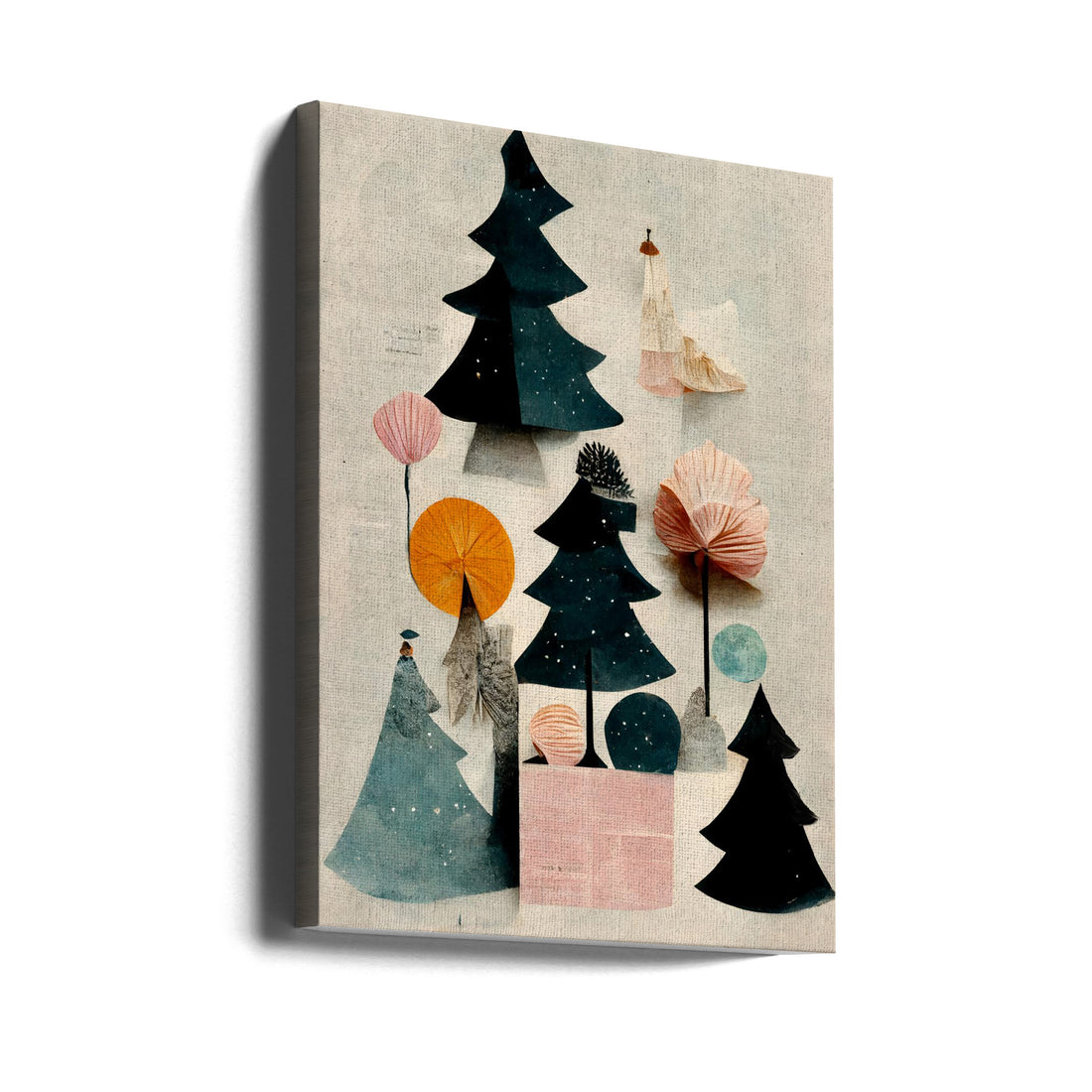 Cute Pine Tree by Treechild | Nursery Illustration, Large Canvas Wall Art Print | Artsy Earth