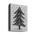 Winter Pine Tree by Treechild | Christmas Tree Illustration, Large Canvas Wall Art Print | Artsy Earth