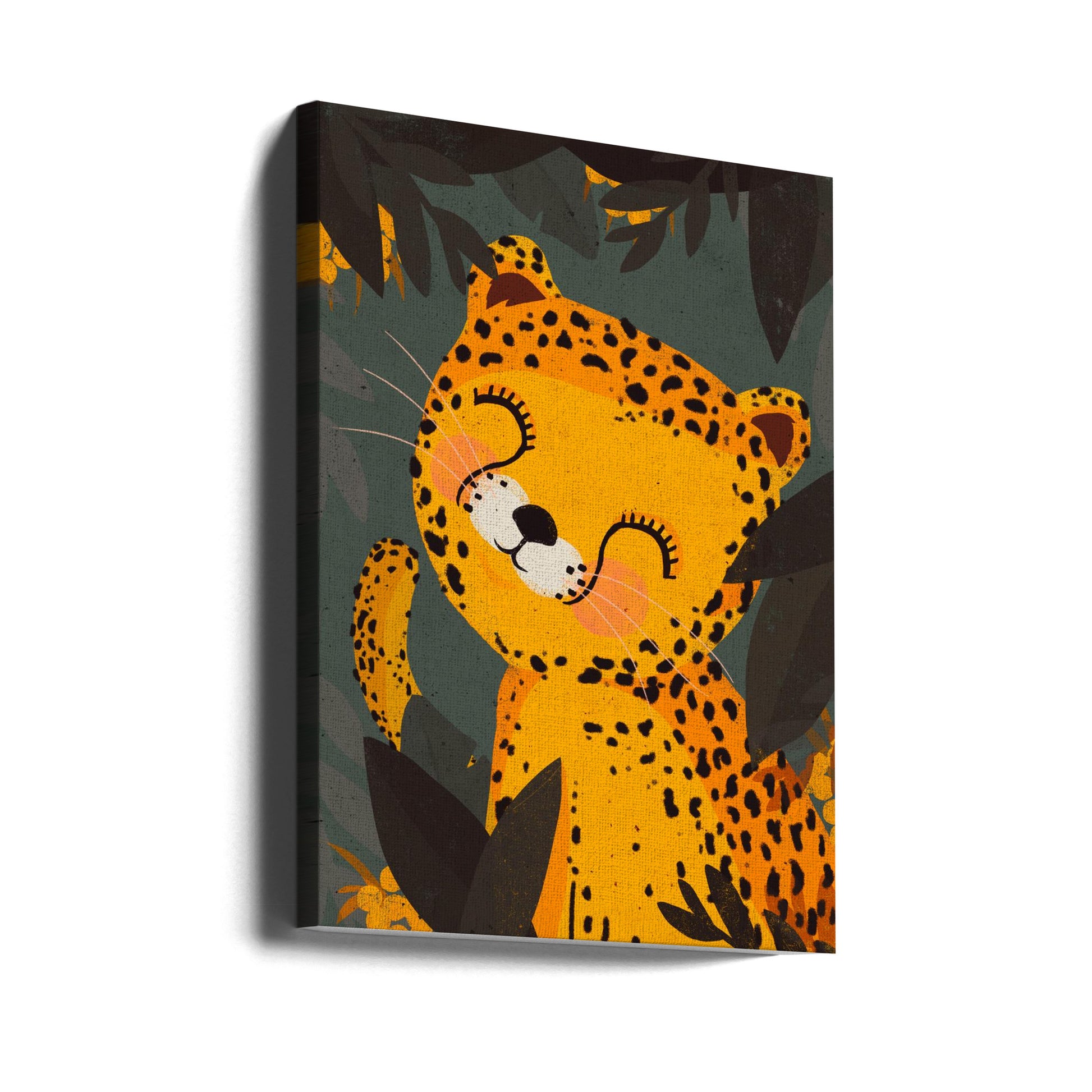 Little Leo by Treechild | Baby Leopard Nursery, Large Canvas Wall Art Print | Artsy Earth