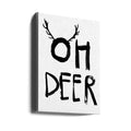 Oh Deer by Treechild | Christmas Typography, Large Canvas Wall Art Print | Artsy Earth