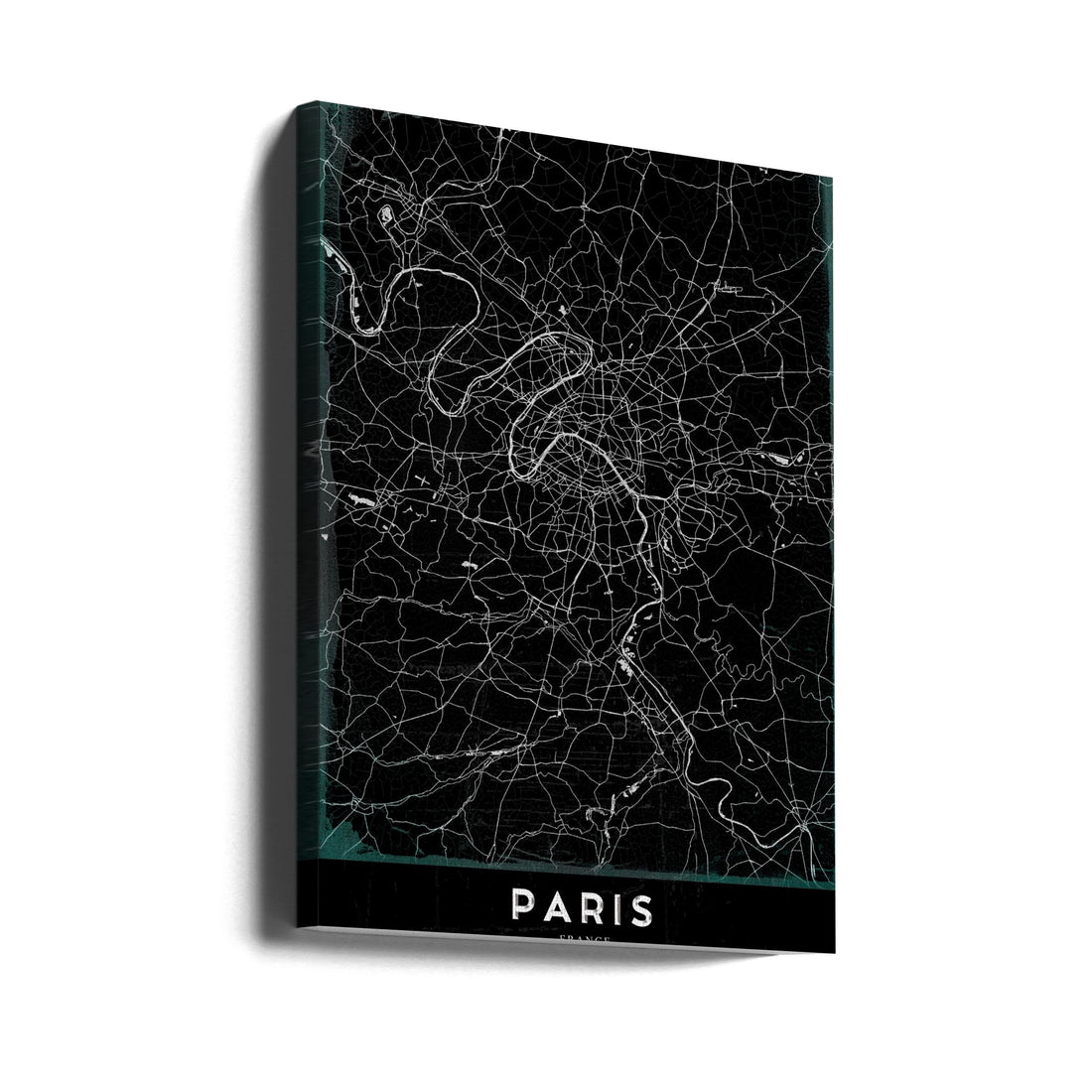 Paris Vintage Map by Studiosix | Black And White City Map, Large Canvas Wall Art Print | Artsy Earth