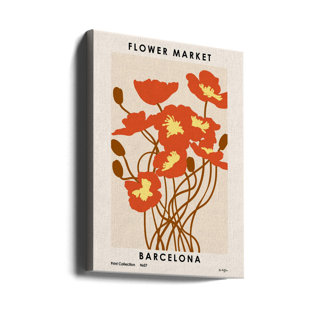 Flower Market Barcelona by Nktn | Botanical Floral Market, Large Canvas Wall Art Print | Artsy Earth