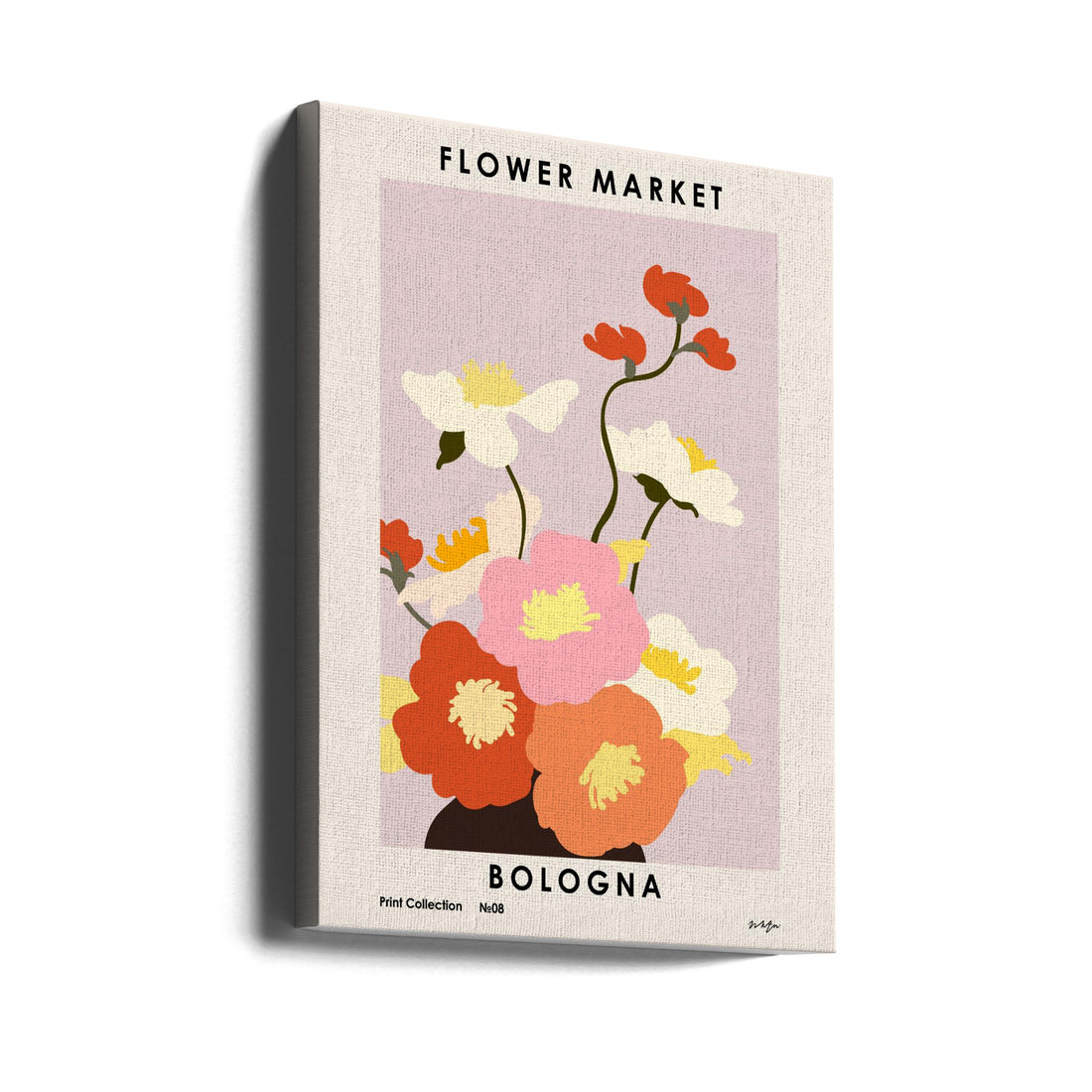 Flower Market Bologna by Nktn | Botanical Floral Poster, Large Canvas Wall Art Print | Artsy Earth