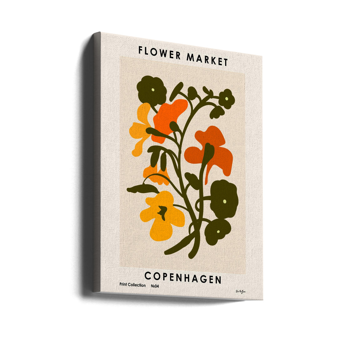 Flower Market Copenhagen by Nktn | Botanical Floral Poster, Large Canvas Wall Art Print | Artsy Earth