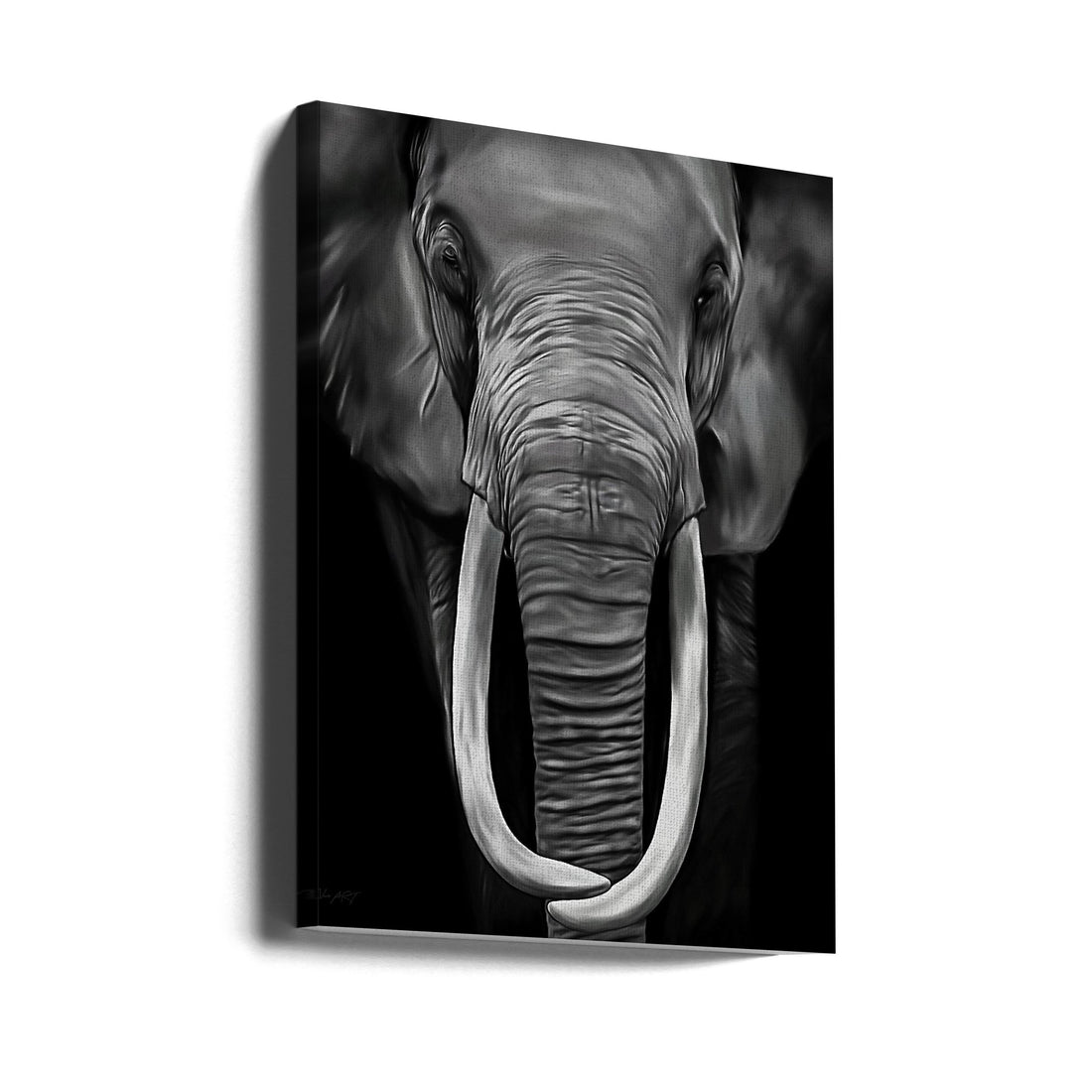 African Elephant Art by Lord Amihere | Digital Wildlife Painting, Large Canvas Wall Art Print | Artsy Earth