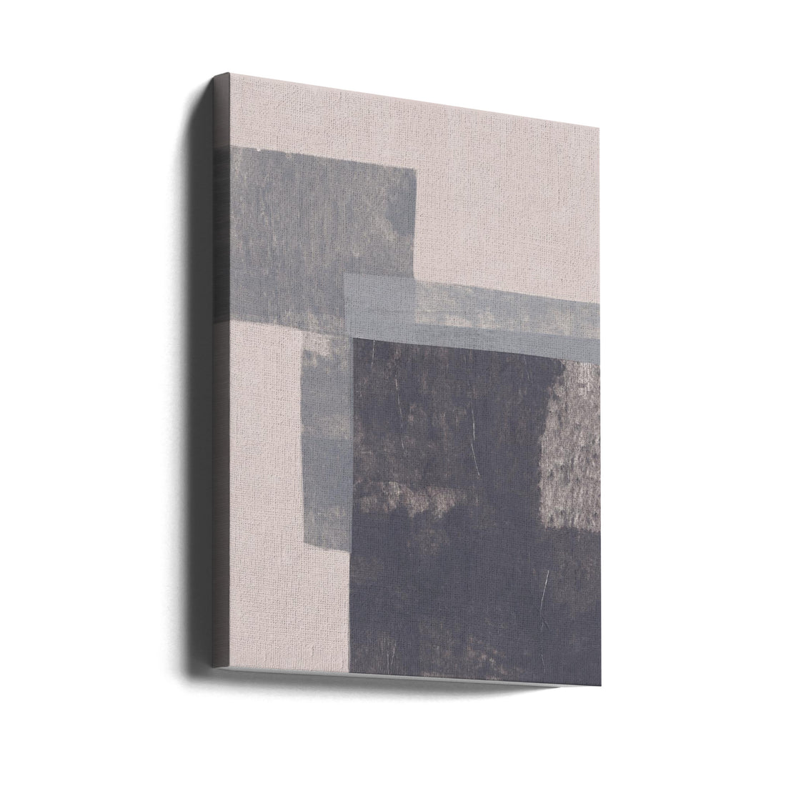 Gray Blocks #2 by Alisa Galitsyna | Geometric Abstract Collage, Large Canvas Wall Art Print | Artsy Earth