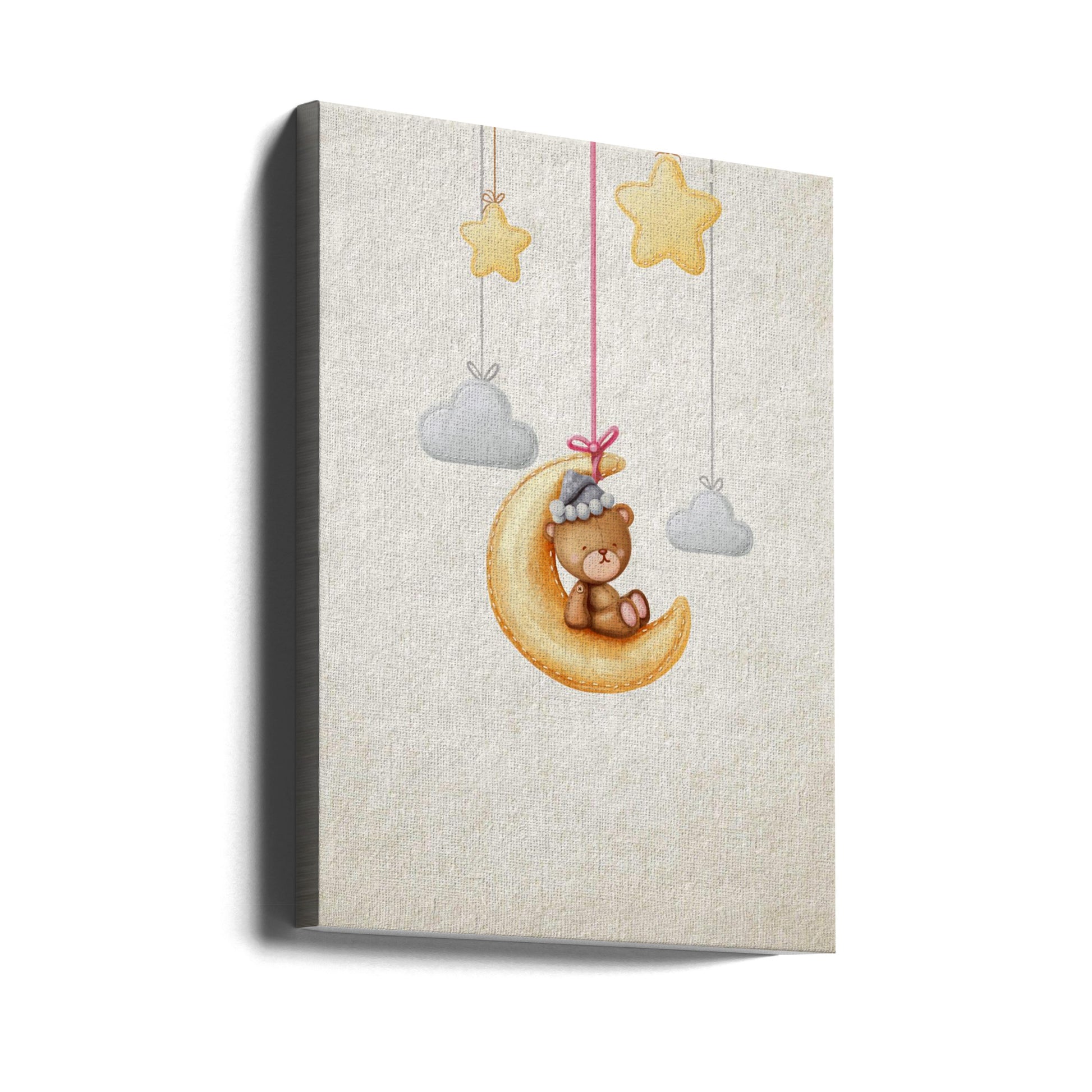 Dreamy Teddy by Xuan Thai | Cute Teddy Bear Illustration, Large Canvas Wall Art Print | Artsy Earth