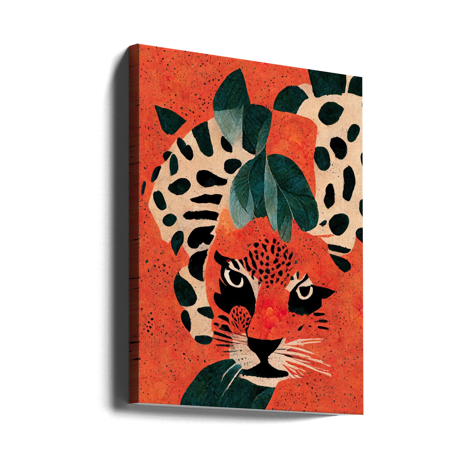 Hiding Leo by Treechild | Abstract Leopard Jungle, Large Canvas Wall Art Print | Artsy Earth