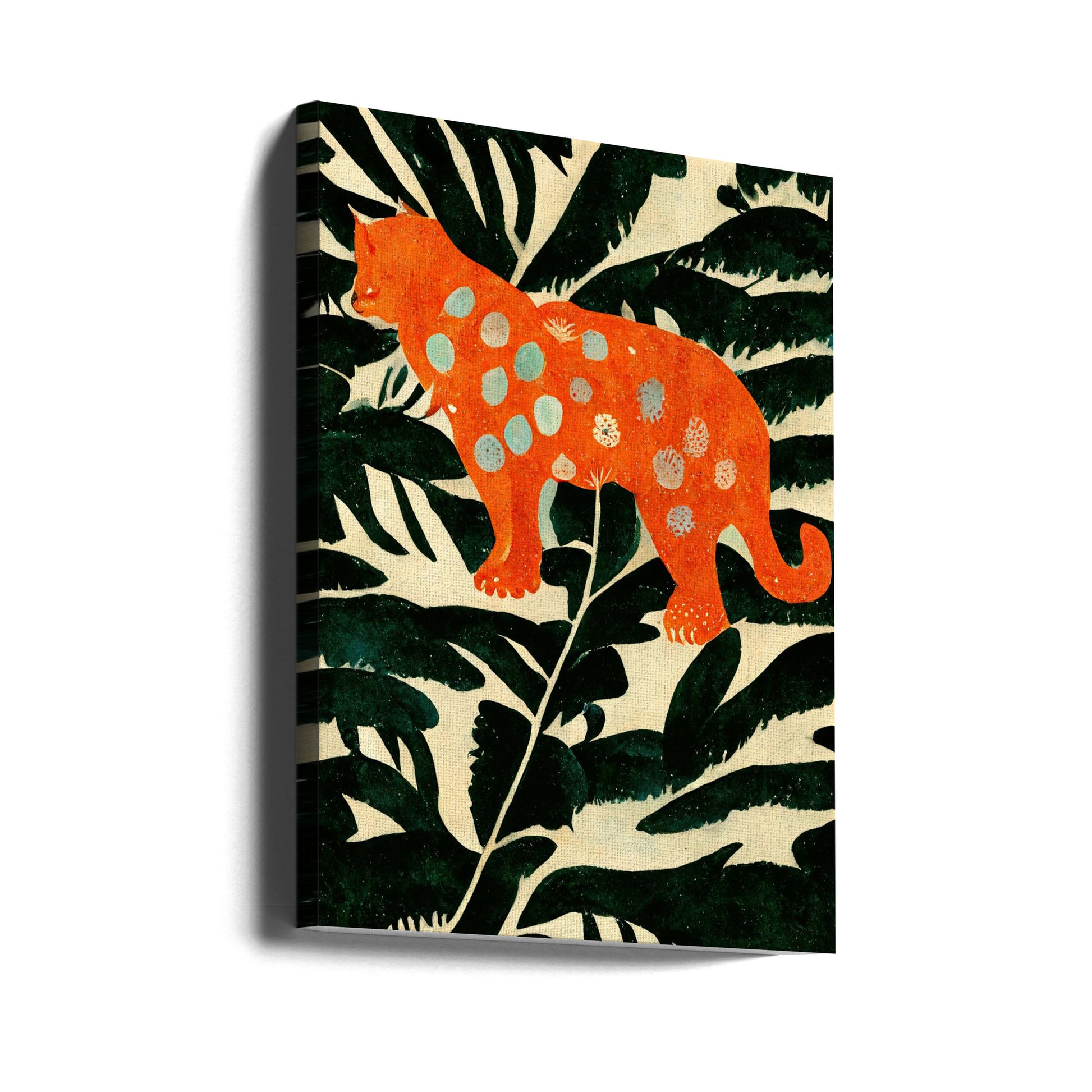 Tiger In The Jungle by Treechild | Tropical Jungle Animal, Large Canvas Wall Art Print | Artsy Earth