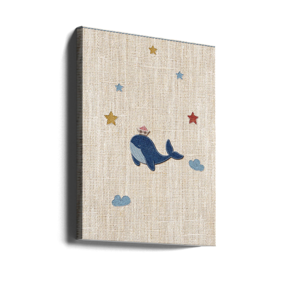 Cute Whale by Xuan Thai | Underwater Wildlife Pattern, Large Canvas Wall Art Print | Artsy Earth