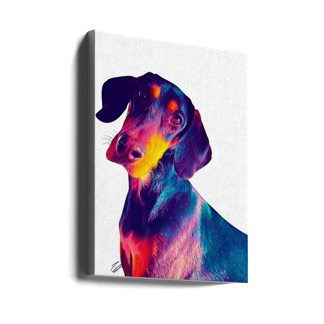 Finn Dog Portrait by Ruth Day | Pet Dog Studio, Large Canvas Wall Art Print | Artsy Earth