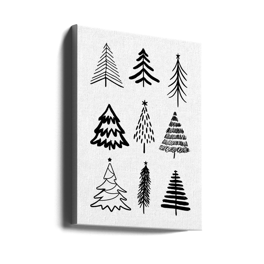 Christmas Trees 3 by Kristina N. | Christmas Tree Illustration, Large Canvas Wall Art Print | Artsy Earth