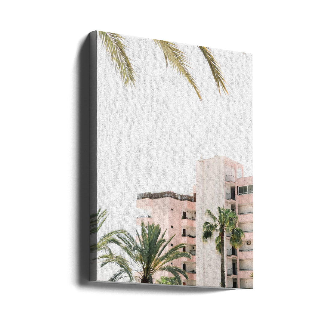 Pink Hotel by Kathrin Pienaar | Tropical Palm Architecture, Large Canvas Wall Art Print | Artsy Earth