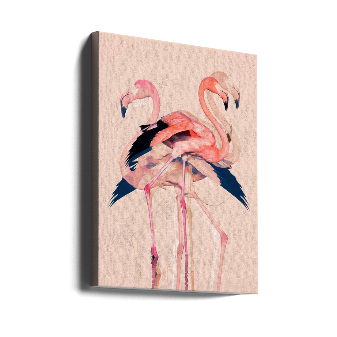 Flamingos nr. 3 by Baard Martinussen | Pink Flamingo Bird, Large Canvas Wall Art Print | Artsy Earth