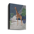 Giraffe by The Stairs By Sarah Manovski | Victorian Home Wildlife, Large Canvas Wall Art Print | Artsy Earth