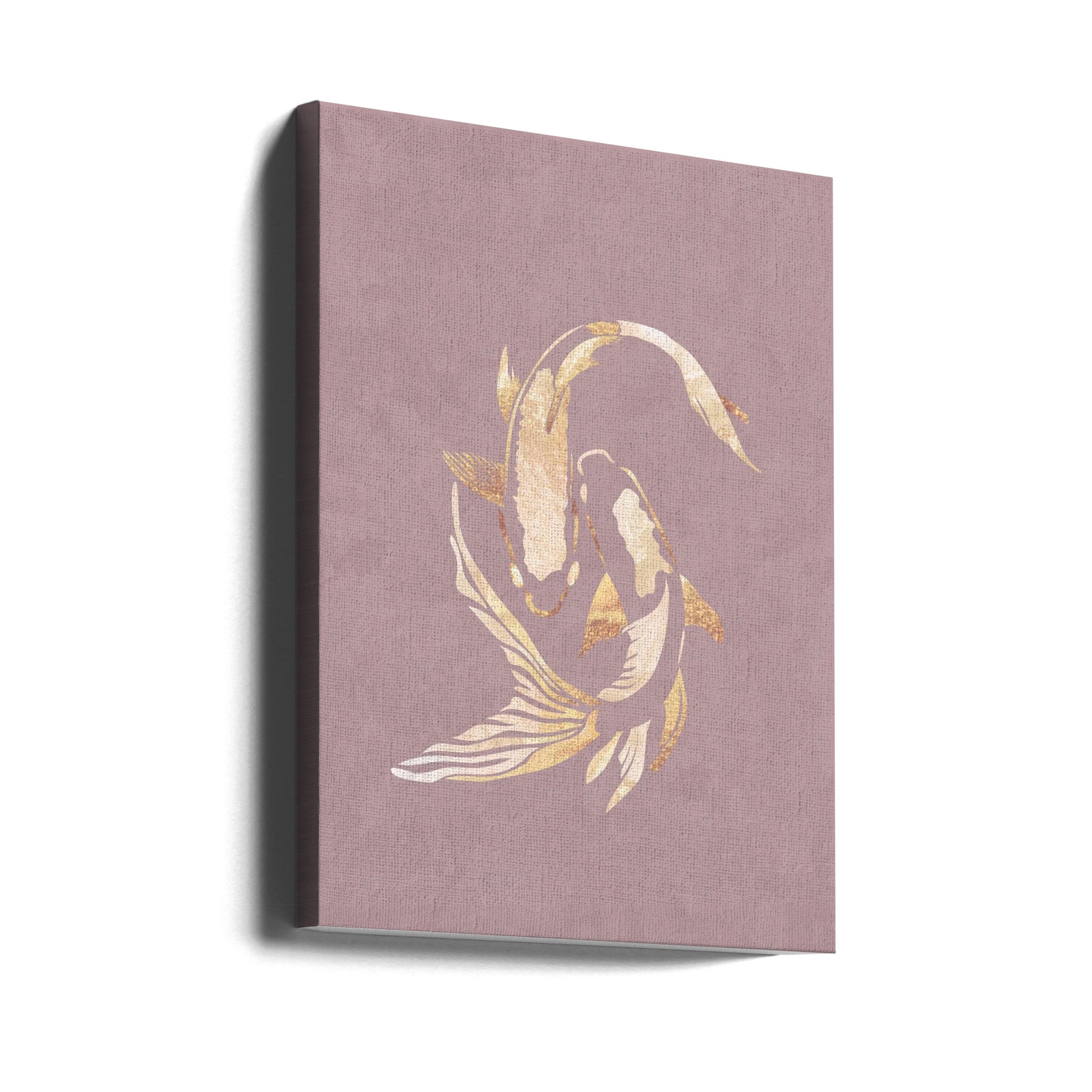 Pink Gold Koi Fish by Sarah Manovski | Japanese Fish Art, Large Canvas Wall Art Print | Artsy Earth