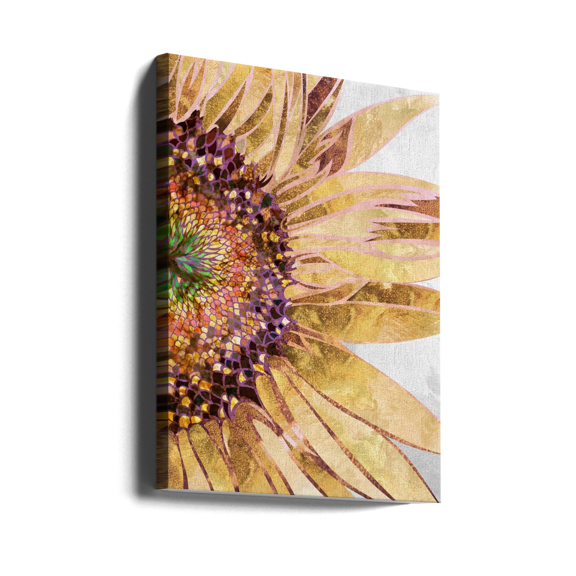 Golden Sunflower by Sarah Manovski | Botanical Floral Nature, Large Canvas Wall Art Print | Artsy Earth