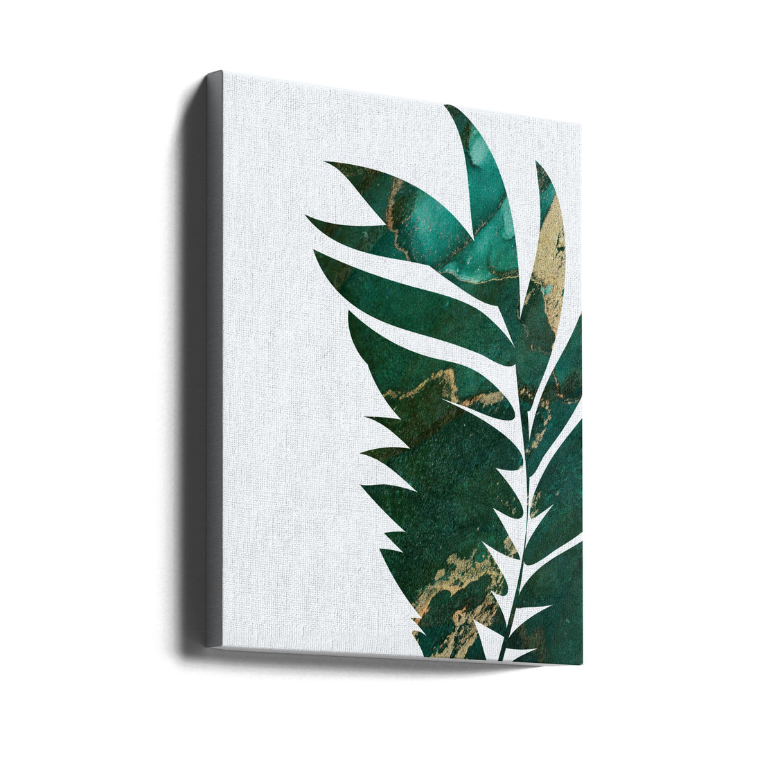 Tropical Palm Leaf by Sarah Manovski | Metallic Tropical Jungle, Large Canvas Wall Art Print | Artsy Earth