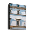 Blue Rome Buildings by Raisa Zwart | Urban Architecture Perspective, Large Canvas Wall Art Print | Artsy Earth