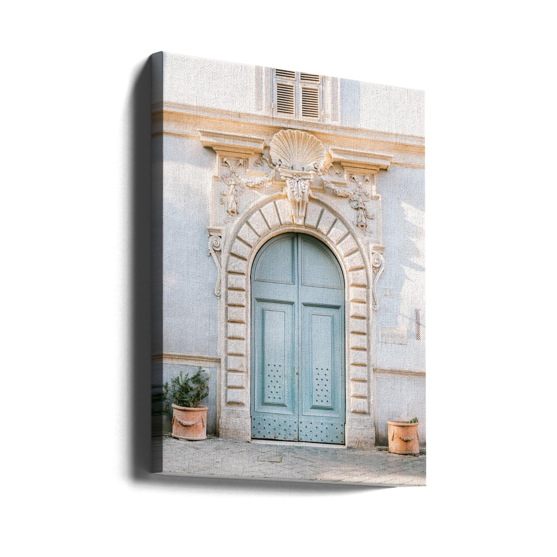 Blue tones of Rome by Raisa Zwart | Urban Architecture Doorway, Large Canvas Wall Art Print | Artsy Earth