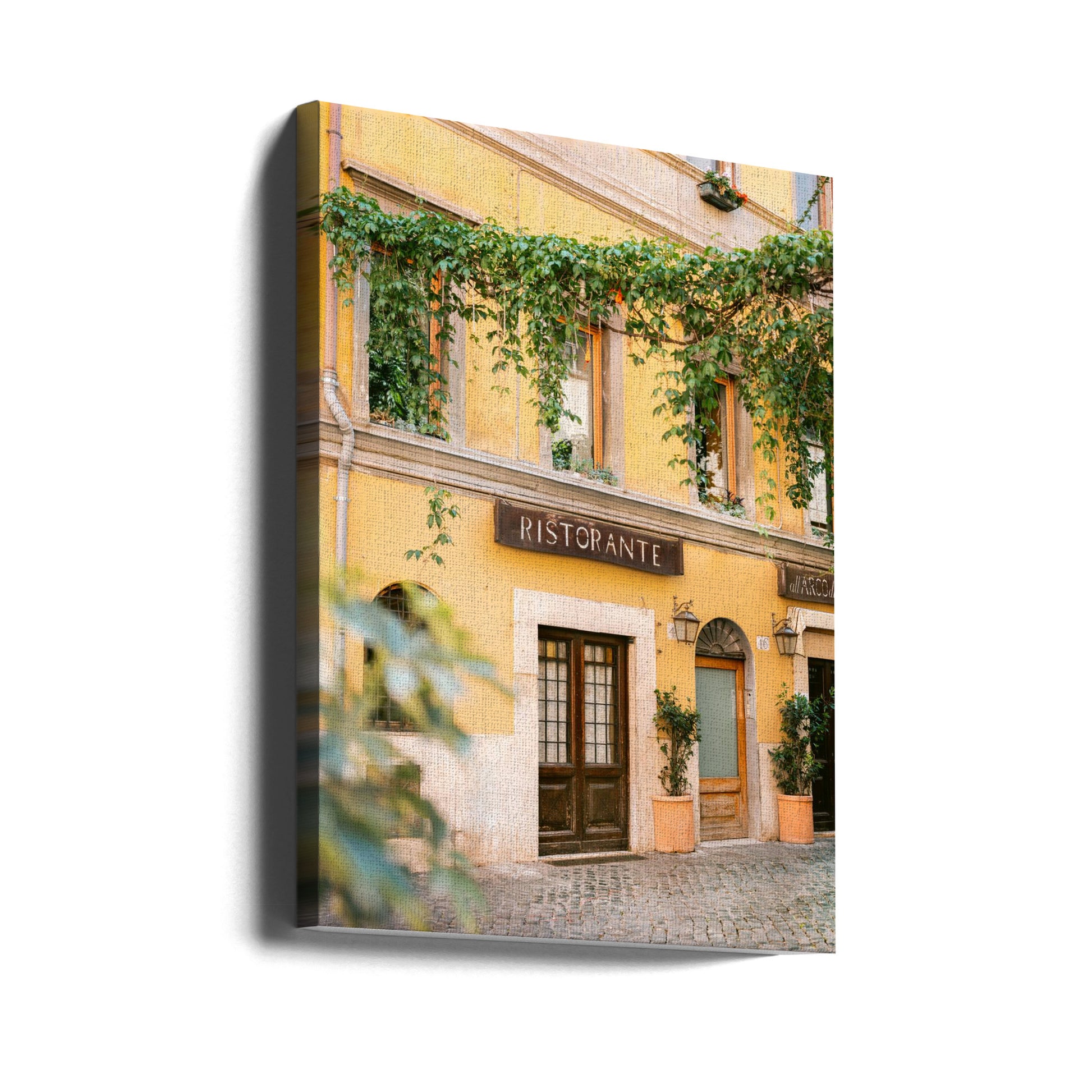 Rome Restaurant by Raisa Zwart | Urban Architecture Entrance, Large Canvas Wall Art Print | Artsy Earth