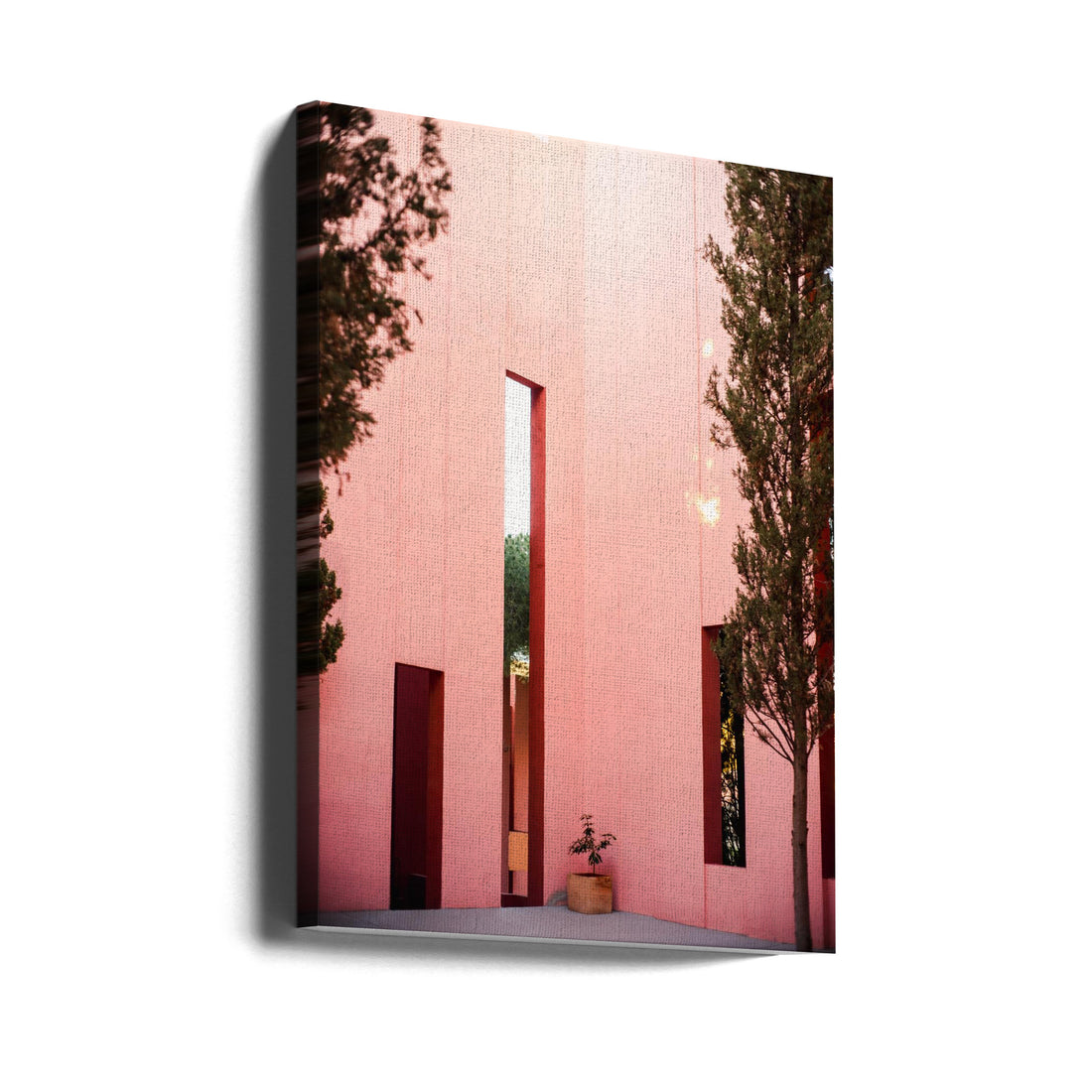 Pink Fortress Wall by Raisa Zwart | Colorful Urban Architecture, Large Canvas Wall Art Print | Artsy Earth