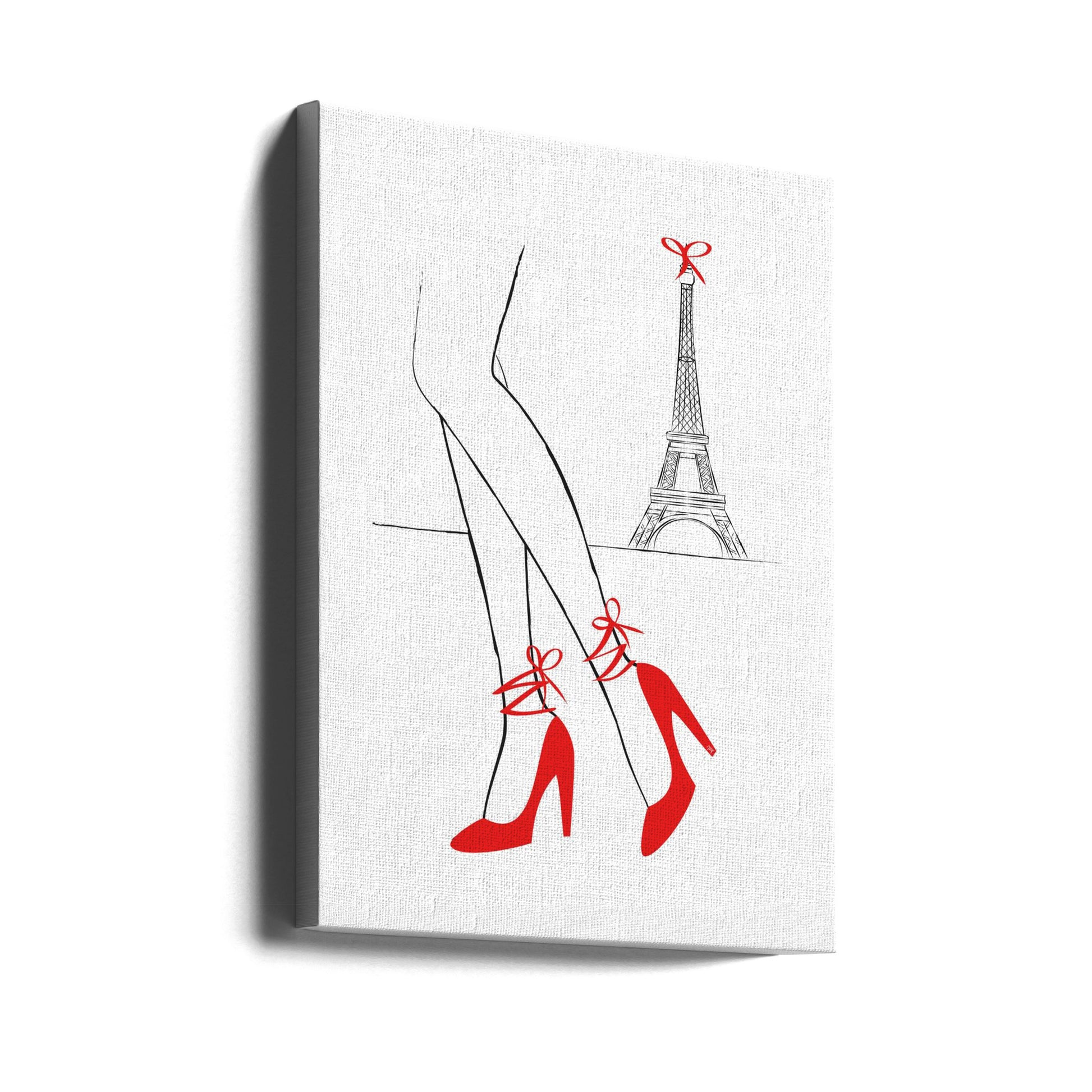 Walk in Paris by Martina | Red Fashion Shoes, Large Canvas Wall Art Print | Artsy Earth