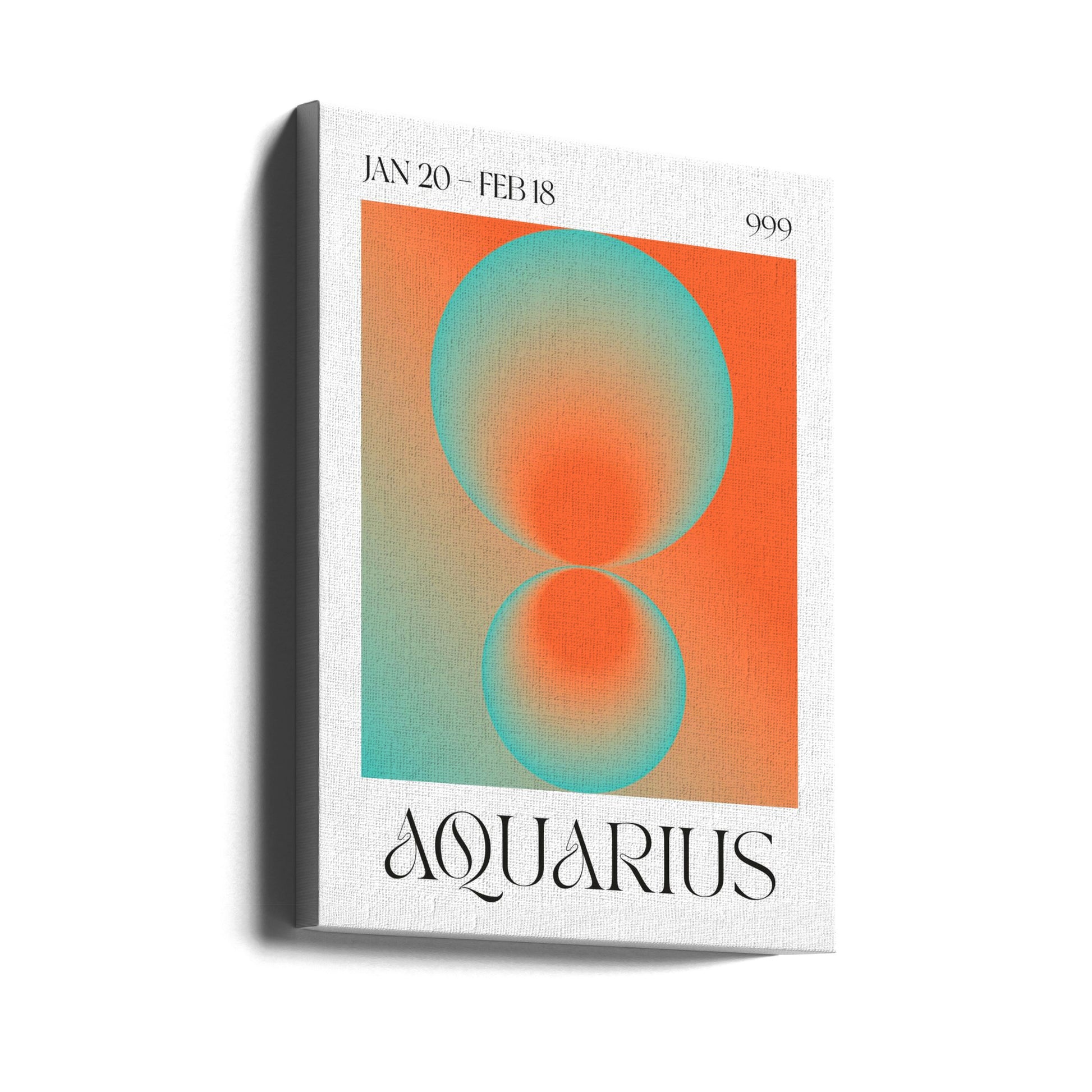 Aquarius Zodiac by Valeria Castillo | Minimalist Aura Illustration, Large Canvas Wall Art Print | Artsy Earth