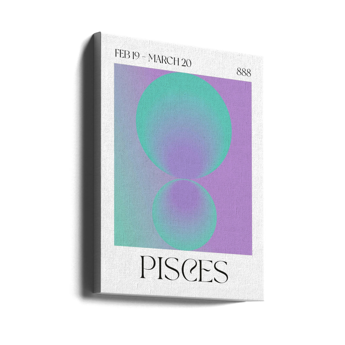 Pisces Zodiac Sign by Valeria Castillo | Neon Abstract Zodiac, Large Canvas Wall Art Print | Artsy Earth