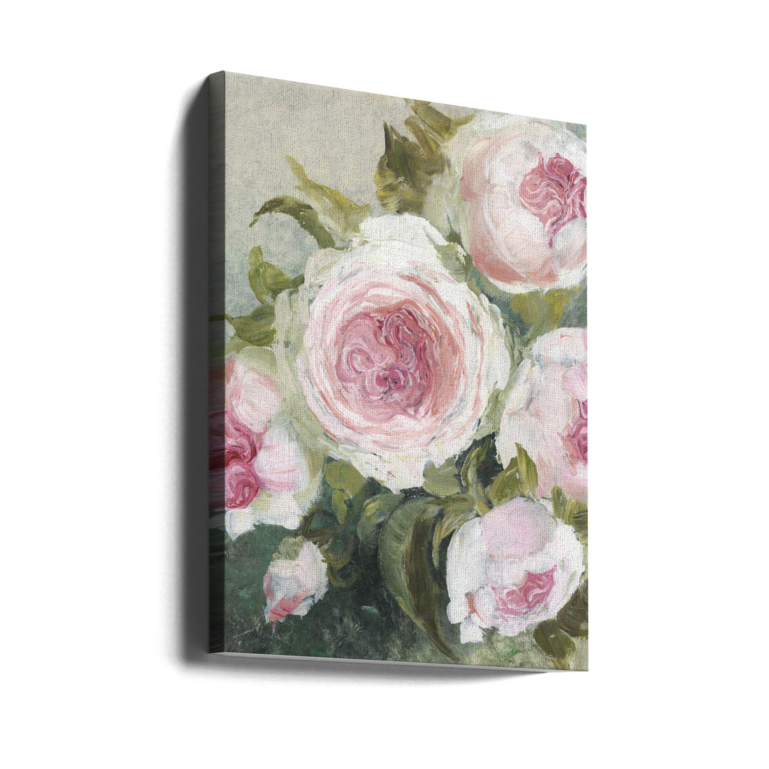 Freyia Painterly Florals by Rosana Laiz Blursbyai | English Roses Painting, Large Canvas Wall Art Print | Artsy Earth