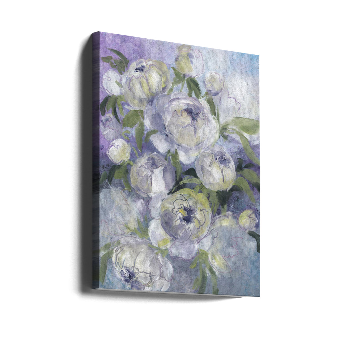 Painterly Violet Florals by Rosana Laiz Blursbyai | Abstract Floral Painting, Large Canvas Wall Art Print | Artsy Earth