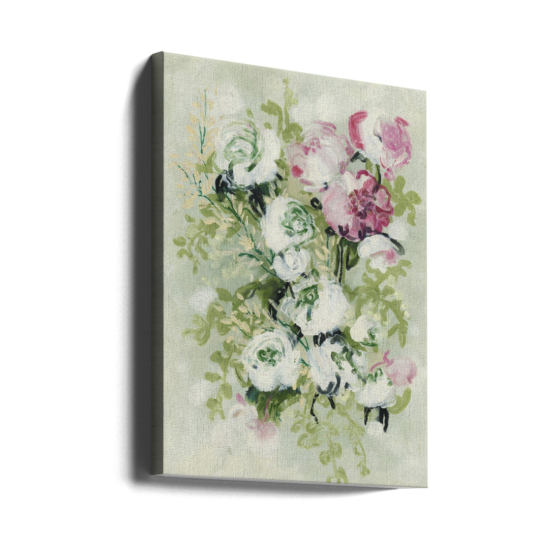 Painterly Floral Bouquet by Rosana Laiz Blursbyai | Abstract Flower Painting, Large Canvas Wall Art Print | Artsy Earth