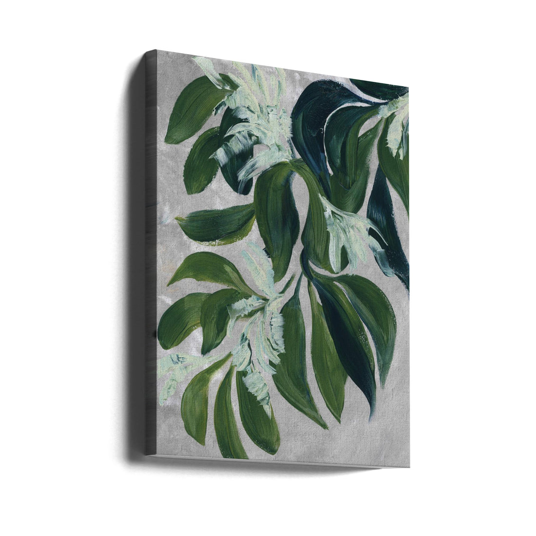 Green Leaf Art by Rosana Laiz Blursbyai | Abstract Botanical Painting, Large Canvas Wall Art Print | Artsy Earth