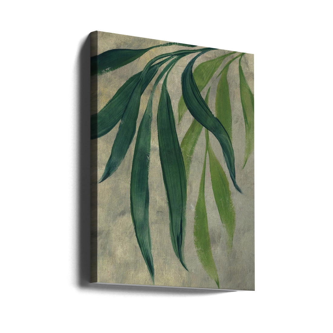 Cascading Leaves by Rosana Laiz Blursbyai | Botanical Green Painting, Large Canvas Wall Art Print | Artsy Earth