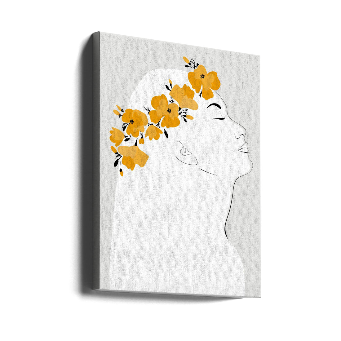 Floral Orly Portrait by Rosana Laiz Blursbyai | Bohemian Line Portrait, Large Canvas Wall Art Print | Artsy Earth