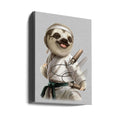 Karate Sloth by Adam Lawless | Funny Animal Portrait, Large Canvas Wall Art Print | Artsy Earth