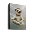 sloth meditating by Adam Lawless | Zen Animal Mindfulness, Large Canvas Wall Art Print | Artsy Earth