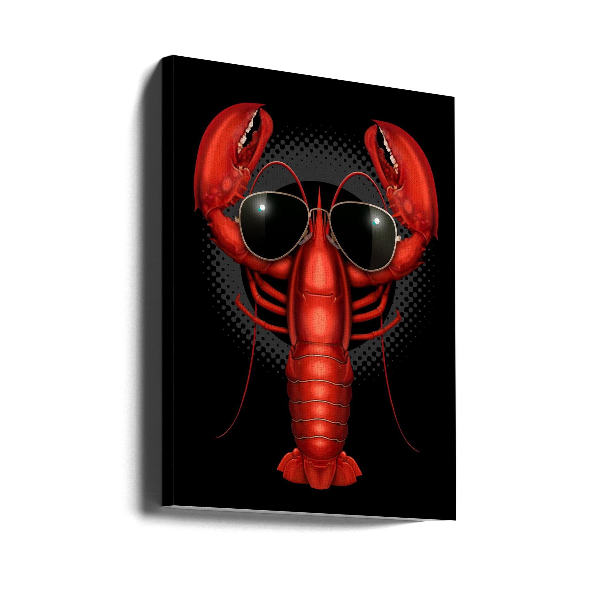 Cool Lobster by Adam Lawless | Digital Animal Portrait, Large Canvas Wall Art Print | Artsy Earth