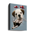 puppy on parachute by Adam Lawless | Flying Cute Dog, Large Canvas Wall Art Print | Artsy Earth