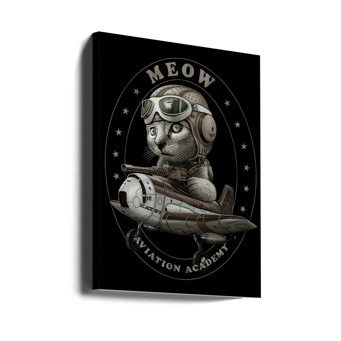 Meow Academy by Adam Lawless | Cat Pilot Academy, Large Canvas Wall Art Print | Artsy Earth