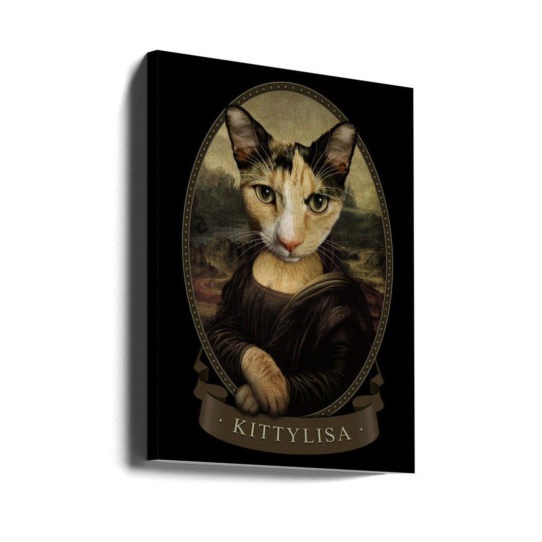 Kittylisa by Adam Lawless | Cat Renaissance Portrait, Large Canvas Wall Art Print | Artsy Earth