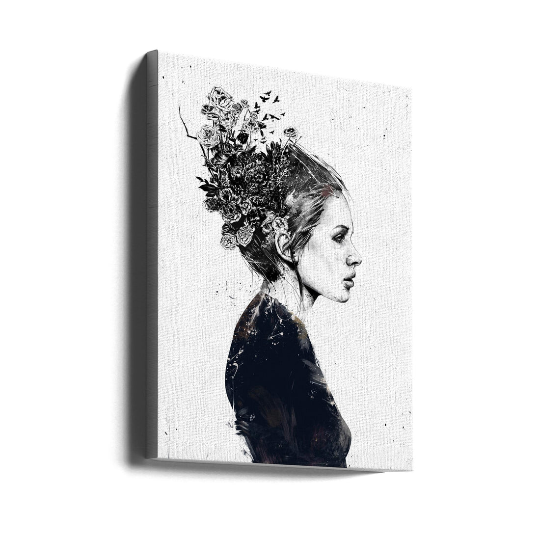 Blooming Girl by Balazs Solti | Surreal Floral Portrait, Large Canvas Wall Art Print | Artsy Earth