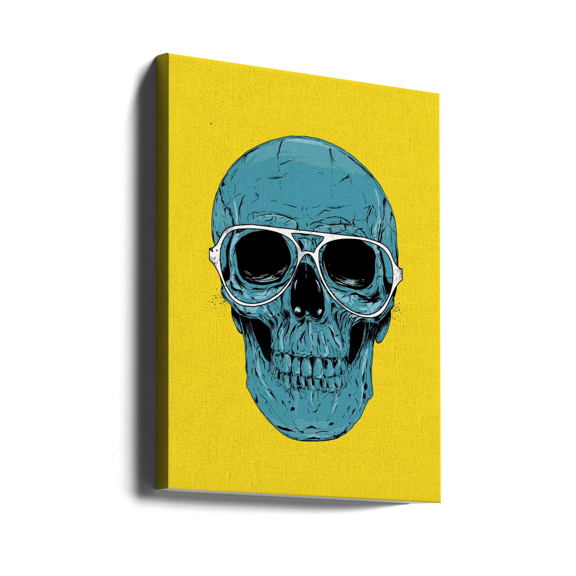 Blue Skull by Balazs Solti | Colorful Pop Art, Large Canvas Wall Art Print | Artsy Earth