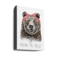 Break the Rules by Balazs Solti | Funny Bear Illustration, Large Canvas Wall Art Print | Artsy Earth