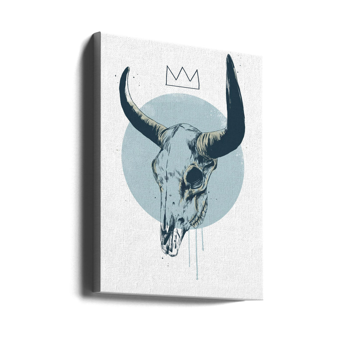 Bull Skull by Balazs Solti | Animal Skull Illustration, Large Canvas Wall Art Print | Artsy Earth