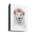 Festival Lion by Balazs Solti | Floral Lion Portrait, Large Canvas Wall Art Print | Artsy Earth