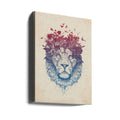 Floral Lion by Balazs Solti | Animal Portrait Illustration, Large Canvas Wall Art Print | Artsy Earth