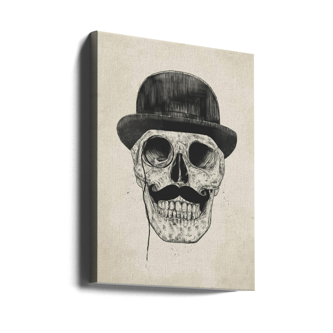 Gentlemen Never Die by Balazs Solti | Funny Skeleton Gentleman, Large Canvas Wall Art Print | Artsy Earth